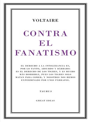 cover image of Contra el fanatismo religioso (Serie Great Ideas 39)